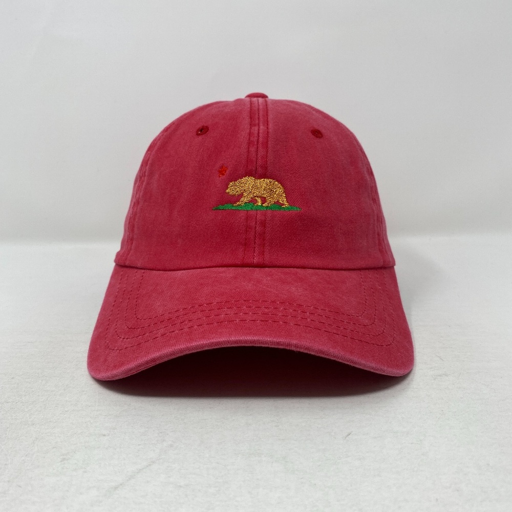 California CA Republic Bear Flag Slouch Dad Hat